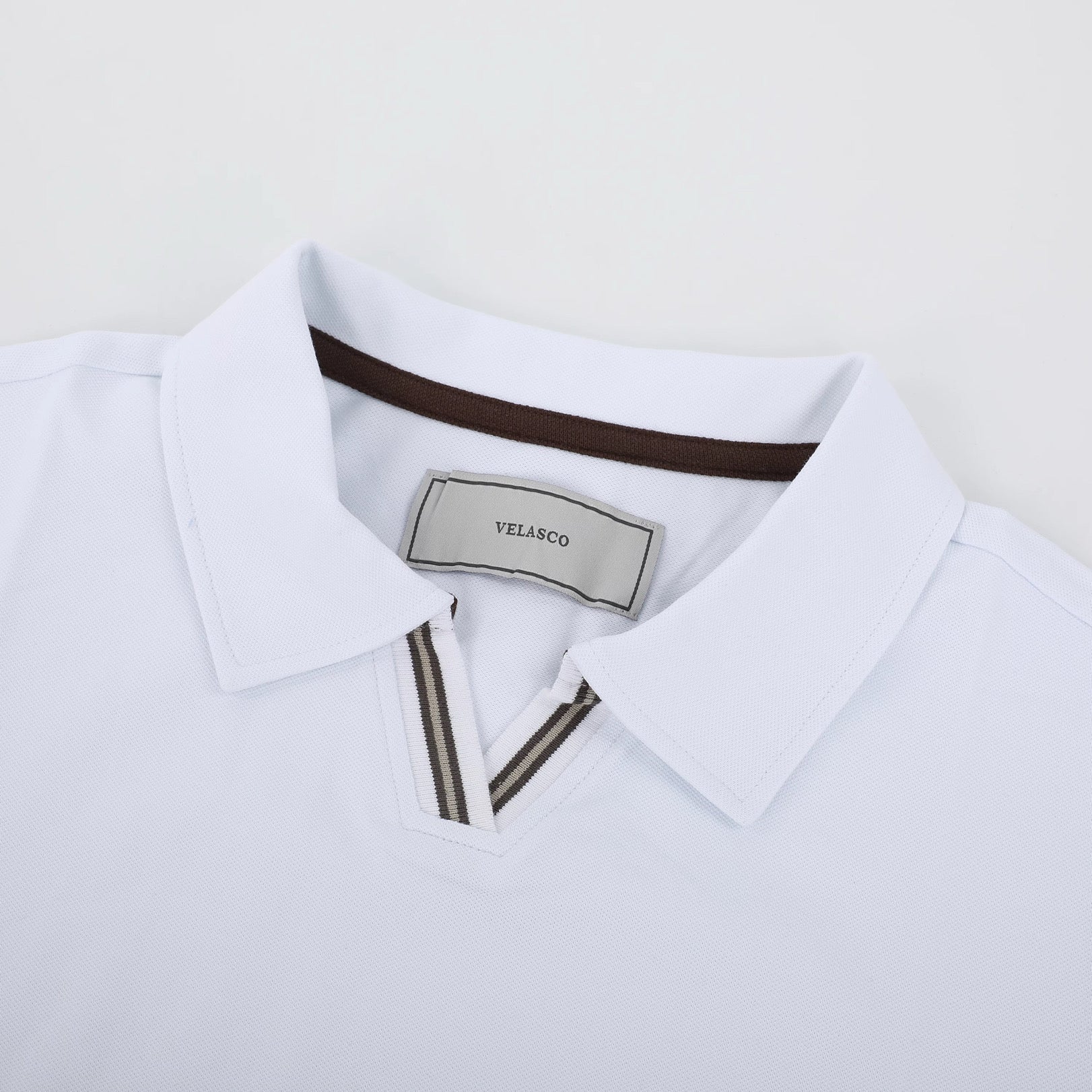 Stylish White Cotton Polo