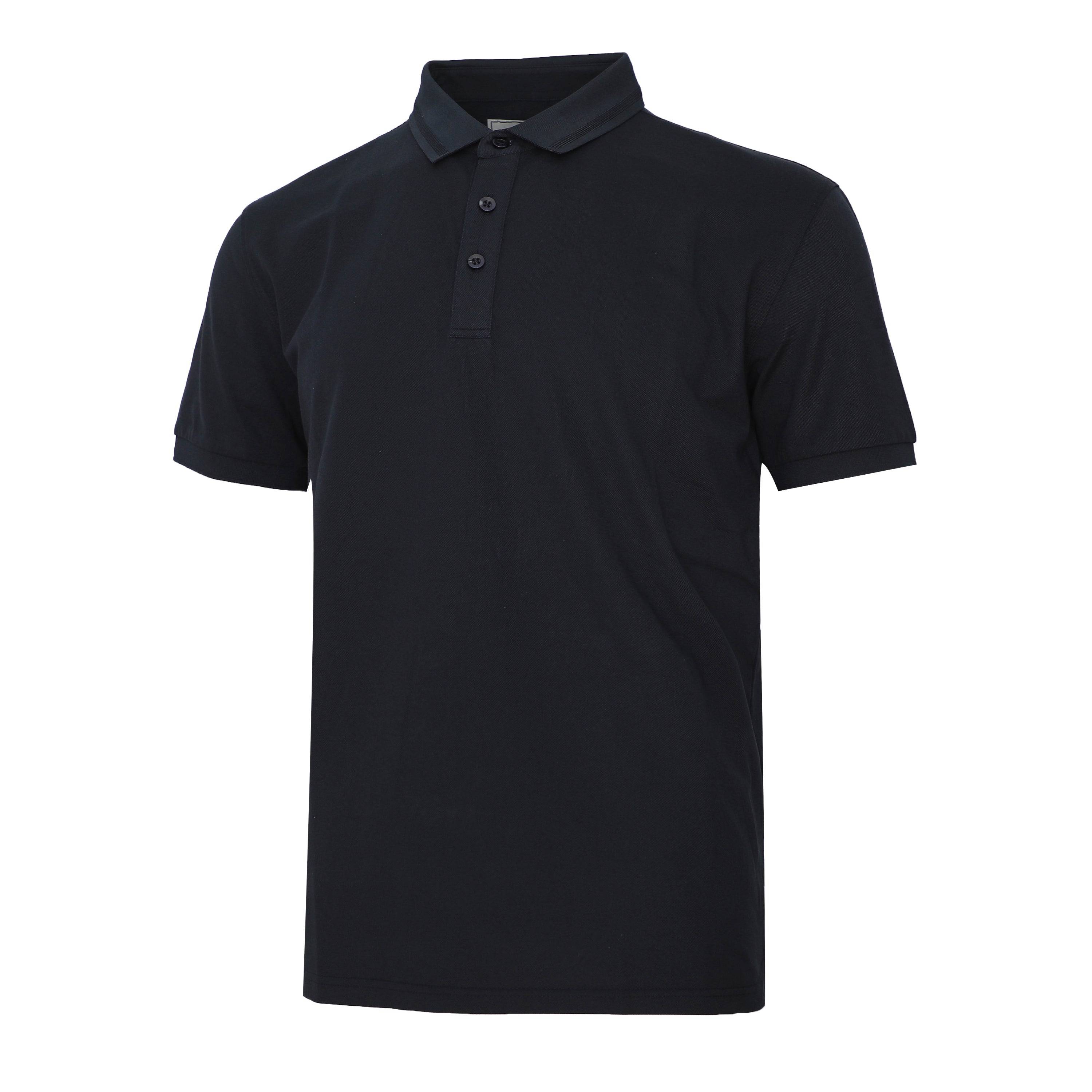Modern Fit Black Polo V-Neck
