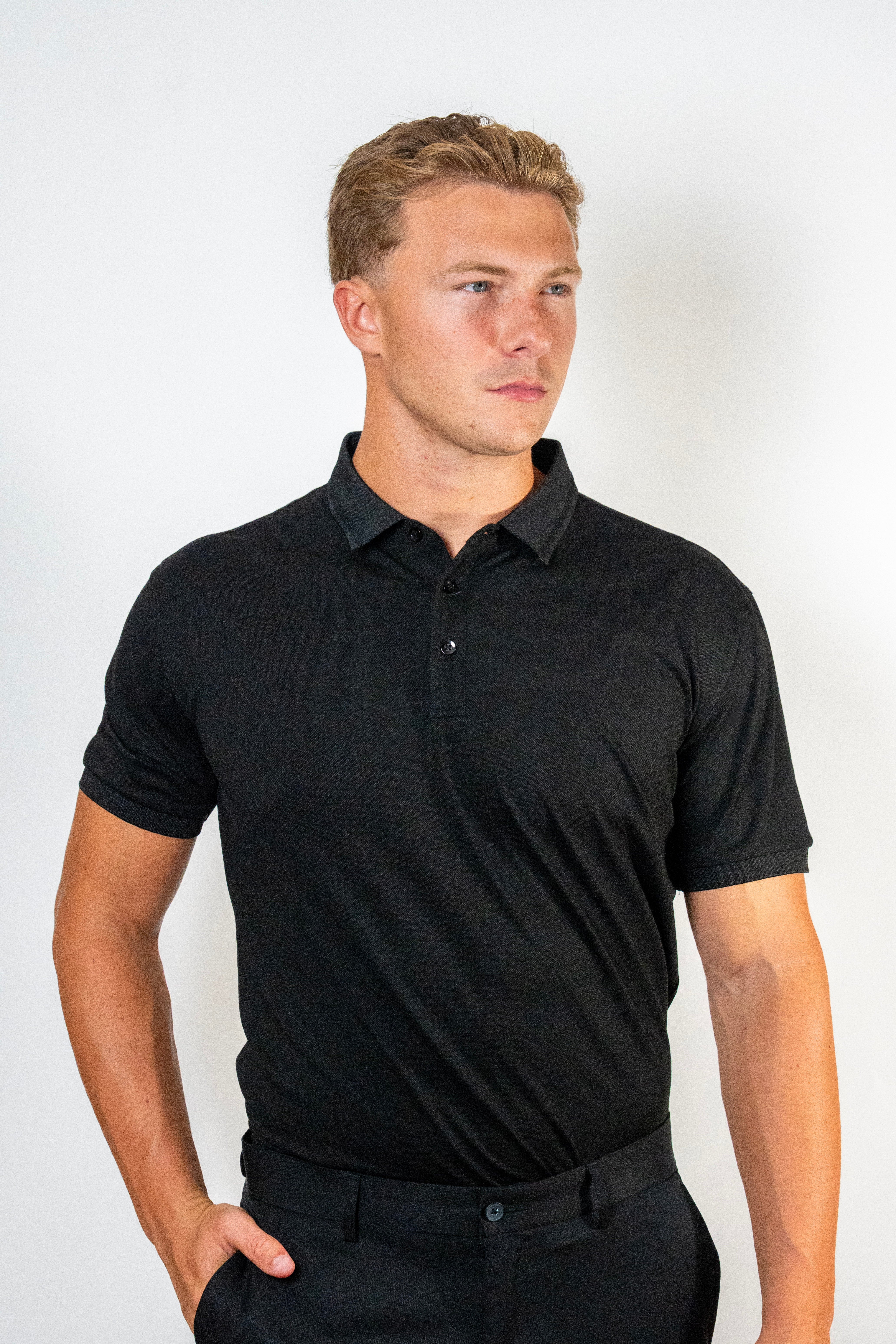 Casual Black Polo for Men