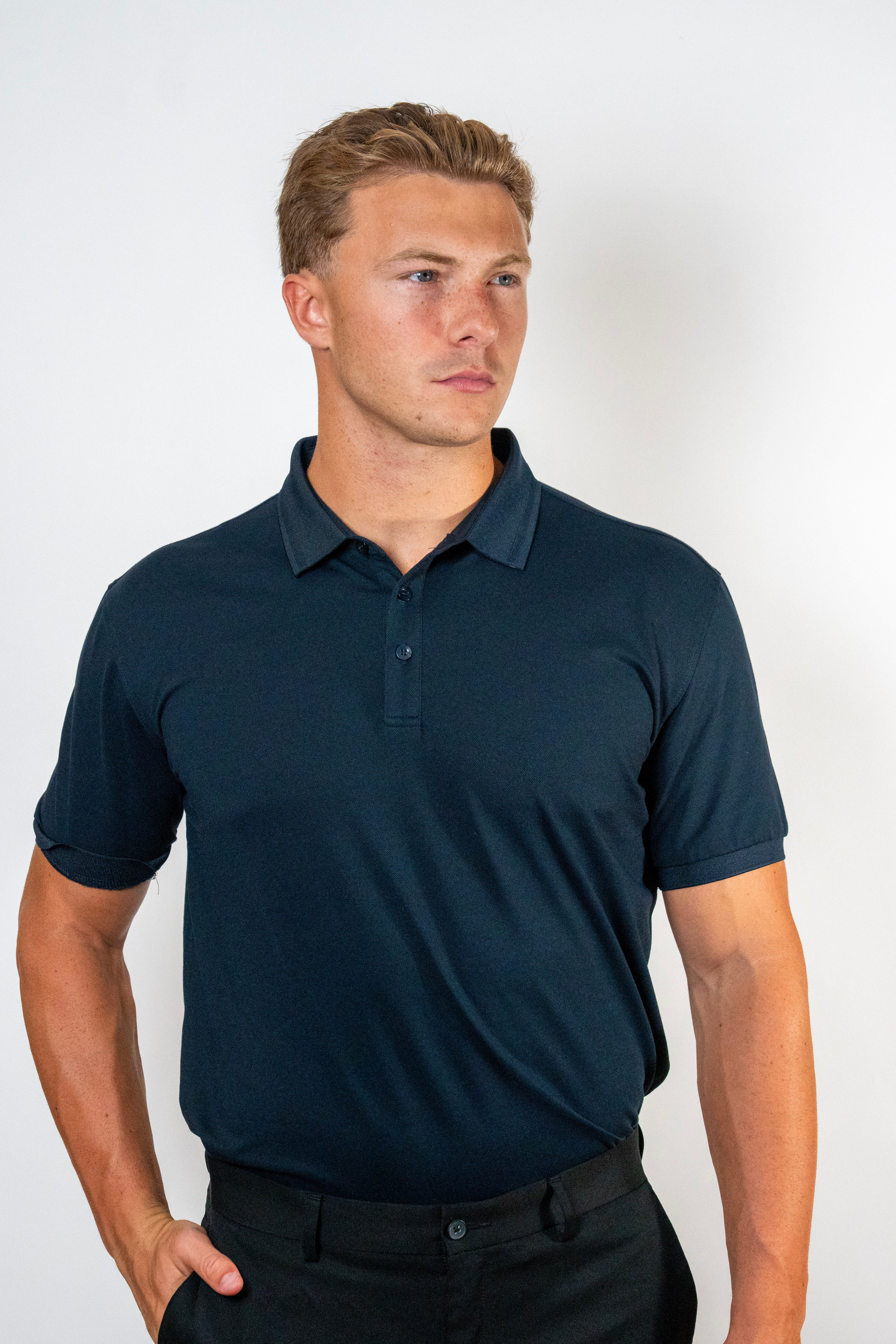 Deep Blue Polo Shirt for Men